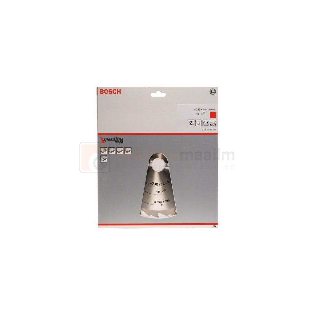 Saeketas Bosch 230 x 30 x 2,6 mm z18 - Speedline Wood 2